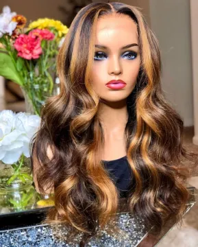 Factory customized colorful wig Brazilian hair lace frontal virgin human hair wig long color wigs for black women