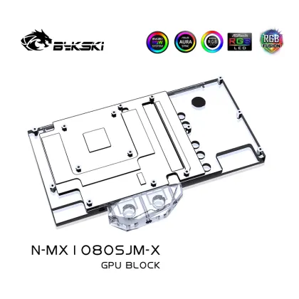Bykski GPU Water Block for Maxsun GTX1070Ti JetStream Graphics Card - 5V/12V RGB N-MX1080SJM-X