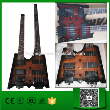 Double Neck Headless Electric Guitar and Bass Guitar