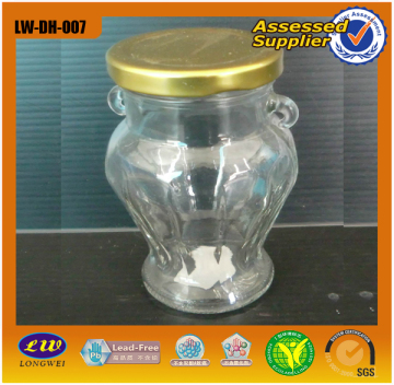 Glass Jar with Metal Lid for Food