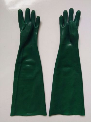 65 cm Green PVC Chemical Rękawice