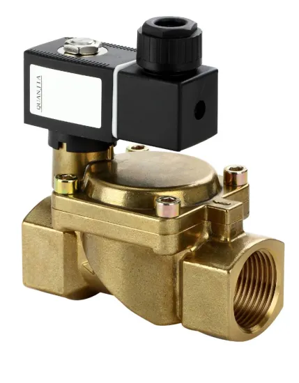 The brass pilot one way 2 inch 240v water solenoid valve