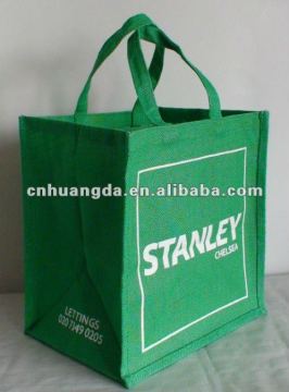 Green Jute shopping bag