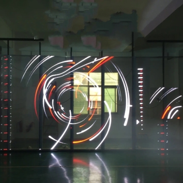 P3.91mm Indoor Clear LED Video TV Wall Display - 3D Transparent LED Curtain Signage