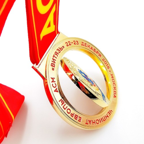 Sports Logo Metal Medals Custom Rotatable Colorful