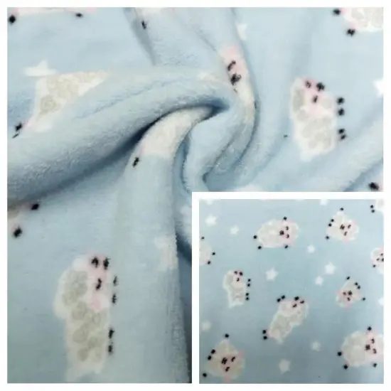 Double Side Coral Fleece with Animal Printing Fabric