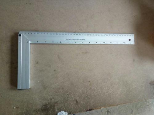 250mm aluminium hoek Square