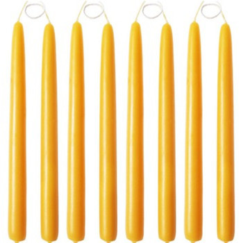 100% Pure Beeswax taper candle and All-Natural Cotton Wick
