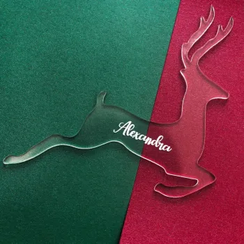 Customized Reindeer Ornament Acrylic Christmas Birthday Wedding Table Decorations