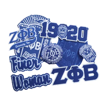 Big Size Zeta Phi Beta Shield Patch - Blue 1920 Zeta Crest Chenille Patch: Unique and Stylish Accessory for Affiliates