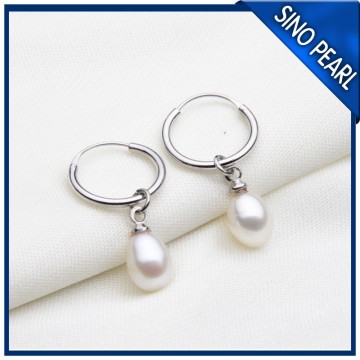AA 7-8 MM newest fashion freshwater costume tear drop pearl earrings PE031