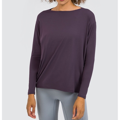 Blusa de mujer Camisas suaves sueltas de manga larga Tops de yoga