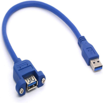 USB 3.0 Typ -A -männlicher bis weiblicher Schraubenverriegelungsverlängerungskabel