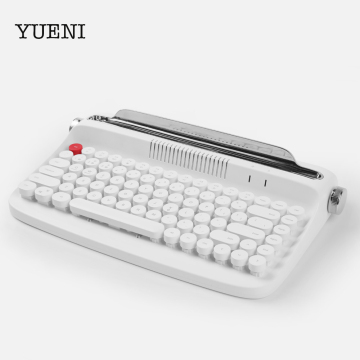 YN INS Wireless Retro Round Key Keyboard - English Style Multi-System Fast Response