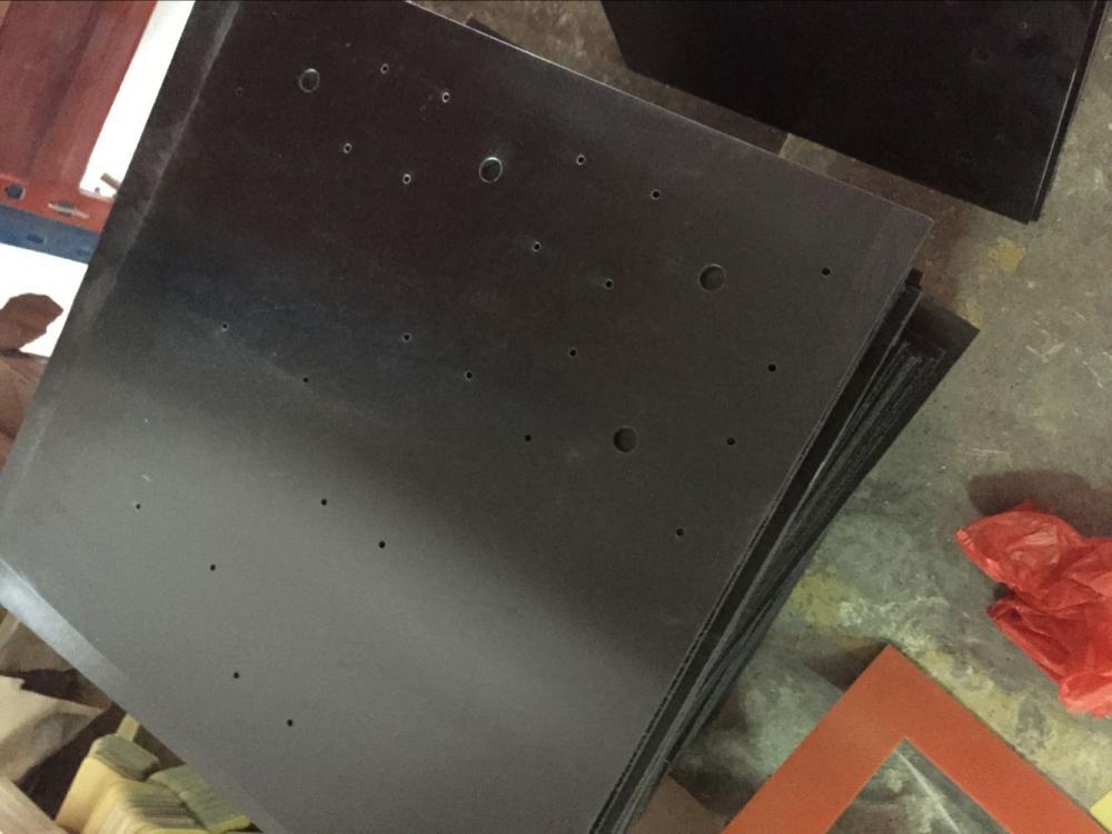 Placa antiestática de baquelite preta usinada em cnc