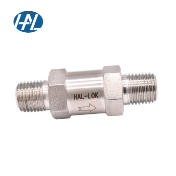 High Pressure Stainless Steel 316 Straight Male Gas Check Valve