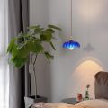 Blue petal fruit tray glass lampshade pendant lamp