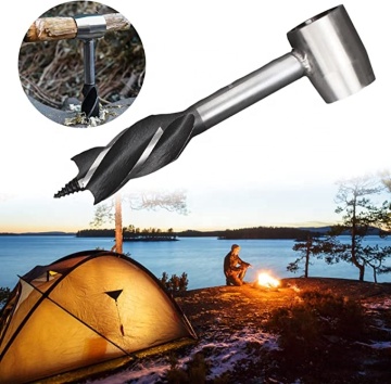 Survival Hand Auger Wrench Tool Set for Wood