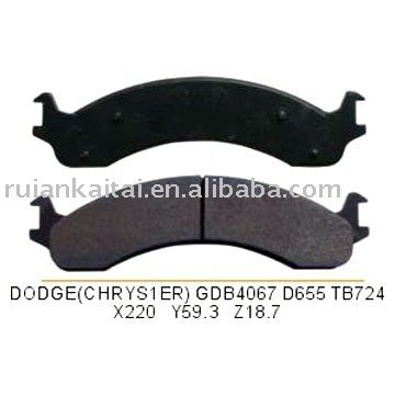 Semimetal Car Brake Pad for Dodge