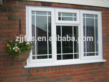 Good appearance PVC casement windows made in China, door window grille designs