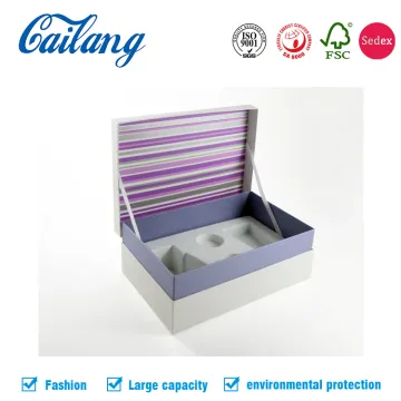 Hinged Paper Box With Ribbon Fixed
