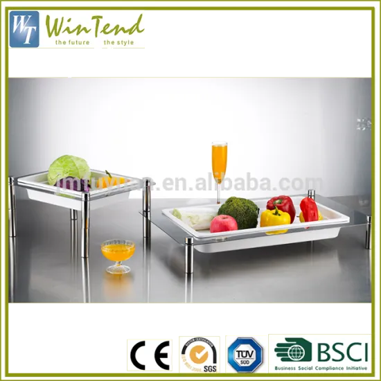Buffet server stainless steel fruit tray with stand