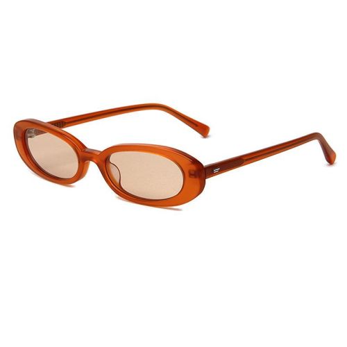 Retro 90s Narrow Oval Acetate Sunglasses