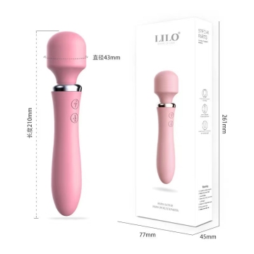 Vibrator series: Eros wand front shock and rear plug charging model