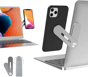 Magnetic Side Mount Monitor Laptop Phone Stand with Adjustable Holder Bracket