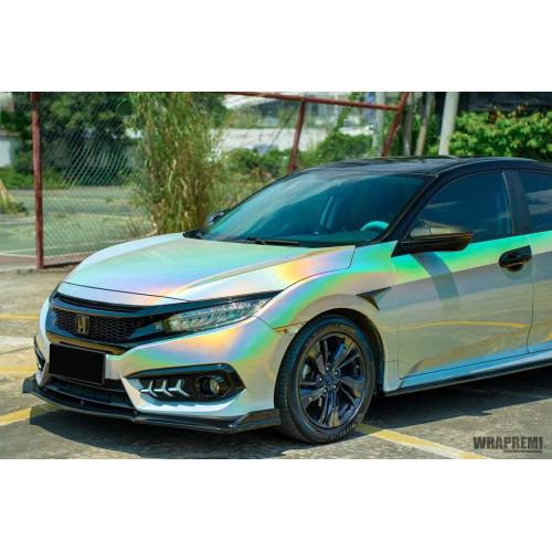 Super Laser White Car Vinyl Wrapping Film 1.52*18M