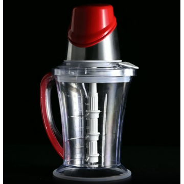 Household meat grinder with glass bowl