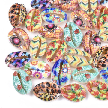 Multi-Color DIY-Handwerksbedarf: Pandahalls gedruckte Cowrie Shell Big Perlen Collection