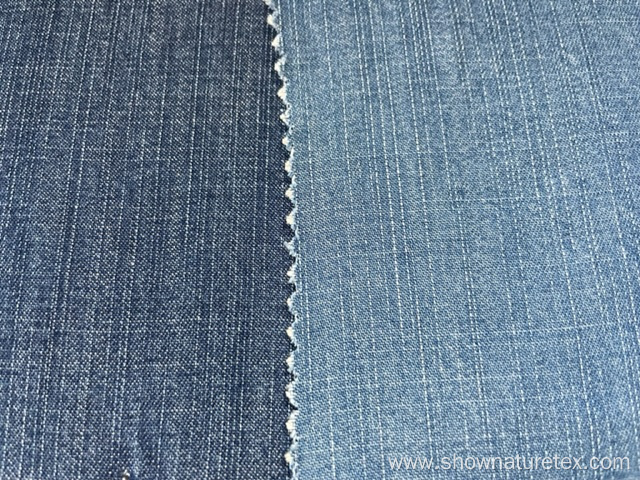 tencel slub indego dinem fabric washed fabric