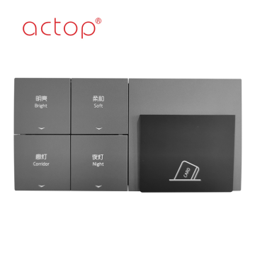 Electric light insert card power  switch