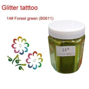 Customized Oem Non-toxic Forest Green Paint Temporary Tattoo Kits With Glitter