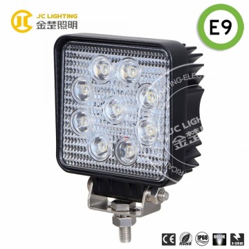 Good performance 27w led work light 12v led light with ip68 approved for jeep, truck, crane, SUV, UTV