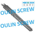 Double Conical Screw and Barrel for Amut Extrusion