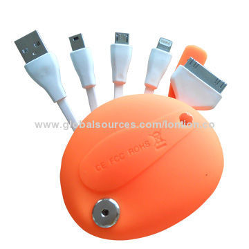 Multi-functional 5-in-1 USB Data Cable, Easy for Carry, OEM Orders Welcomed