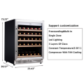 Display digital sunnai construído em um refrigerador de vinho