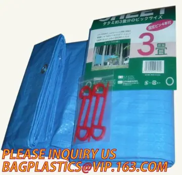 Ethiopia Blue White PE Waterproof plastic tarpaulins Sheet, Blue Orange 4x5 meter Waterproof plastic PE tarpaulins, Green Waterp