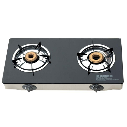 2 Burners Tempered Glass Gas Stove
