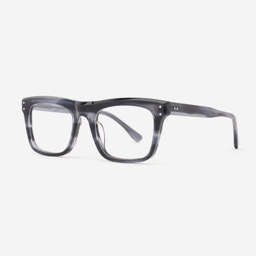 Square Bevel edging Acetate Men's Optical Frames