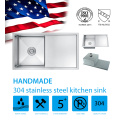 House Kitchen Sink 304 Stainless Steel With Drainboard