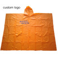 Reusable Printed logo PVC Rain Poncho