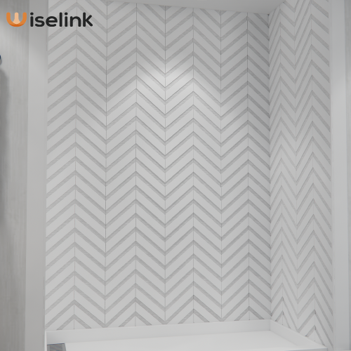 3 x 8 '' Chevron Cultucted Marble Swon