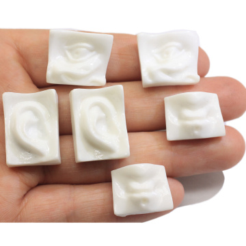 Lovely Miniature Eye Mouth Ears Sculpture Flatback Resin Cabocon Lovely Sculpture Flatbacks For Scrapbooking Jewelry Accessories