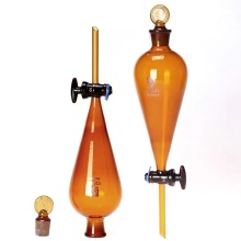 Amber Glassware Funnel separado con stopcock 250ml