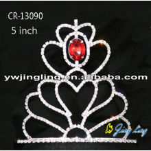 5" Wholesale Cheap Pageant Princess Tiaras Red Crowns