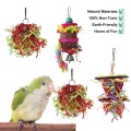 4pcs Parrot Bird Toy Small Parrot Chewing Toys Parrot Cage Foraging Hanging Toy Parrot Bird Toy Christmas Xmas New Year For Home