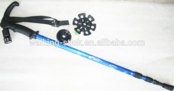 TUV/GS approved LED light pole/ Three sections telescopic aluminium trekking hiking poles